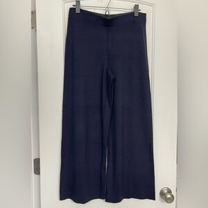 LOFT Navy Blue Wide-Leg Trousers Size S - NWOT